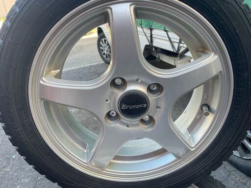 165/65R14 ダンロップスタッドレス＋Eruvova 14インチ アルミホイール 4.5J×14　+45 PCD100 4穴 4