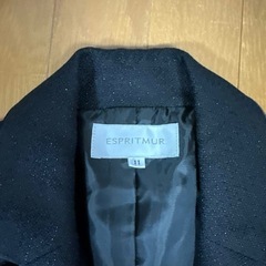 ESPRITMUR ブラック テーラードジャケット サイズ11の画像