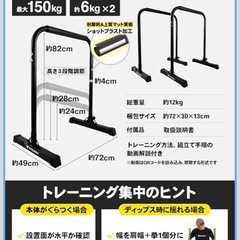 STEADY ディップススタンド　筋トレの画像