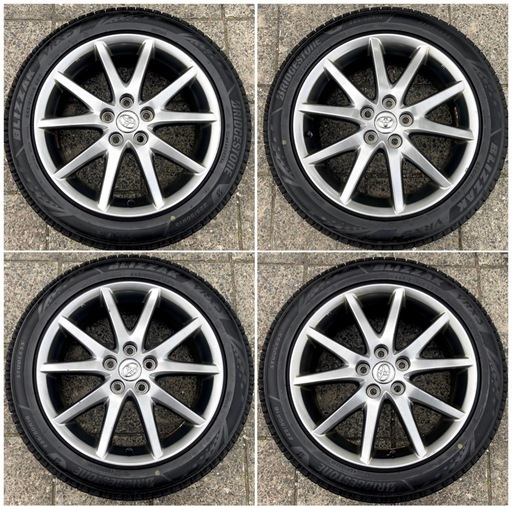◆超バリ溝 2024年製！BS VRX3 18インチ 4本セット スタッドレスタイヤ ブリヂストン 225/50R18 アルミホイール