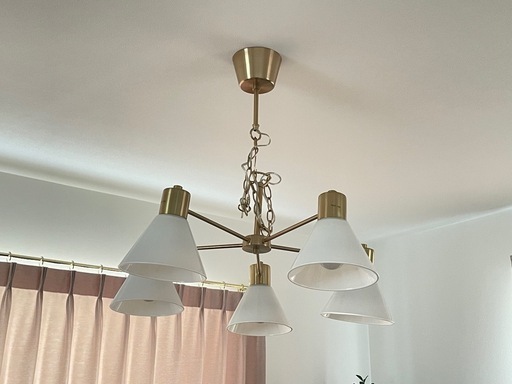 再値下げしました！IKEA フルーグボー　シャンデリア　真鍮　ライト　照明 IKEA イケア フルーグボー シャンデリア 真鍮 ライト 照明