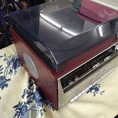 美品　レコードプレーヤー　カセットデッキ　ミニコンポ　ラジオ　ラジカセ