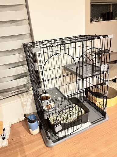 猫 ゲージ 3段