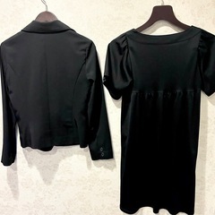 🖤【フォーマル2点セット】COMME CA ISM ワンピース＋黒ジャケット✨冠婚葬祭・セレモニーに◎の画像