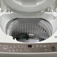 送料・設置込み可　洗濯機　7kg  SHARP 2024年【分解クリーニング済み】の画像