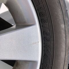 155/65R14☆ホイール４本☆溝少ないタイヤ付き中古品です。の画像