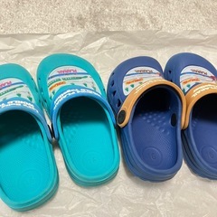 プラレール　サンダル　16cm 　はやぶさ　かがやき の画像