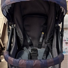 処分予定 1ヶ月〜使えるベビーカーPigeon Runfee（ランフィ）アジュールストライプの画像