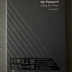 Mac用ポータブル ハードディスク 容量2TBの画像
