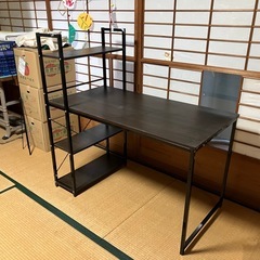 パソコンデスク オフィス机 PCデスク ワークデスク ブラックの画像