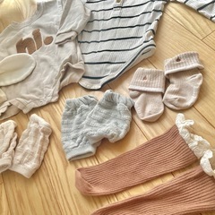 淡色 ベビー服セット 秋冬の画像