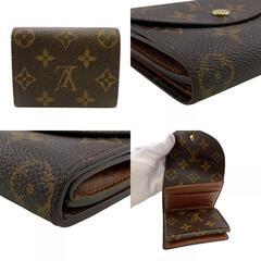 ルイヴィトン LOUIS VUITTON 三つ折り財布 ポルトフォイユ・エレーヌ フラップ開閉 M60253 ブラウンの画像
