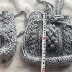 子供用ニットバック　リュック　手提げバック　ニットの画像