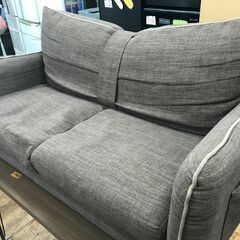 リサイクルショップどりーむ鹿大前店　No.2612　二人掛けソファ　茶色　※下の台は別商品です。の画像