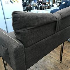 リサイクルショップどりーむ鹿大前店　No.2612　二人掛けソファ　茶色　※下の台は別商品です。の画像