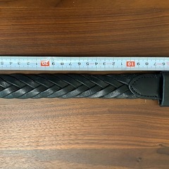 ユニクロ　レザーメッシュベルト　くろ黒 の画像