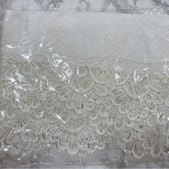 テーブルセンター　レース　ホワイト　刺繍　テーブルランナー　白　パーティー35の画像