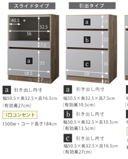 atomキッチンボード　レンジボード、ゴミ箱セット