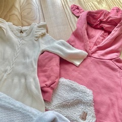女の子秋冬服80サイズセットの画像