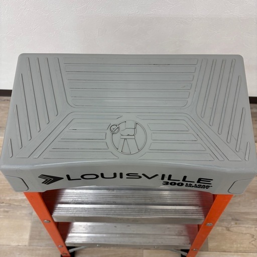 美品屋内使用 ルイビルラダー ファイバーステップ 2フィート オレンジ 耐荷重135kg アメリカン雑貨 アメリカ雑貨 脚立Louisville Ladder