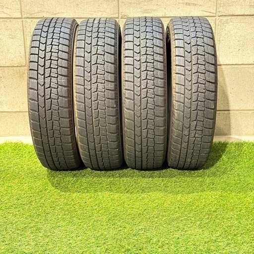 155/65R14 75Q 交換工賃込み　ダンロップ　スタッドレスタイヤ　4本　軽自動車用