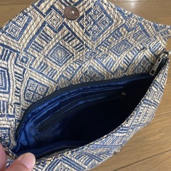 クラッチバッグ　水色の画像
