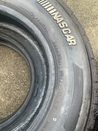 【バリ山】グッドイヤー EAGLE #1 NASCAR PLUS 195/80R15 107/105N TL バリ山 2本 ハイエース