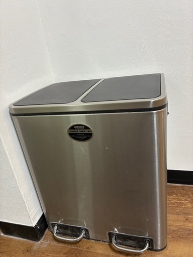 ダブルバケット ステンレスごみ箱