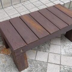 濡れ縁、ステップ、縁台、踏み台、ウッドデッキ 屋内保管未使用 木製 スレ有りの画像