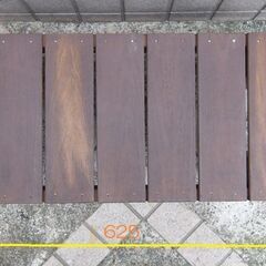 濡れ縁、ステップ、縁台、踏み台、ウッドデッキ 屋内保管未使用 木製 スレ有りの画像