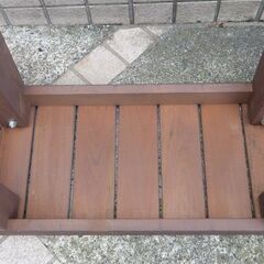 濡れ縁、ステップ、縁台、踏み台、ウッドデッキ 屋内保管未使用 木製 スレ有りの画像