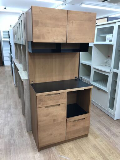 ★ジモティー割あり★KJ9995 unico　ウニコ 食器棚 ブラウン H180×W80×D45 クリーニング済み