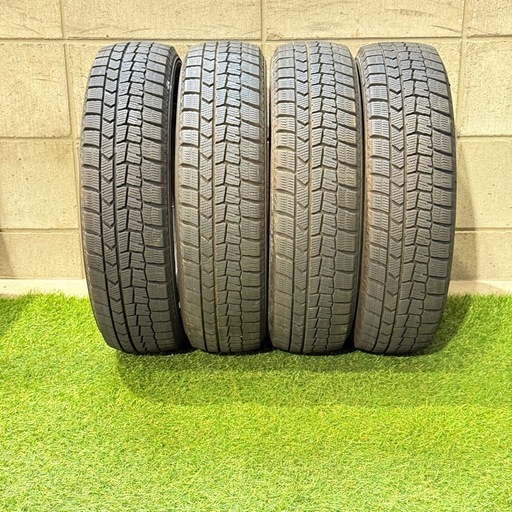 155/65R14 75Q 交換工賃込み　ダンロップ　スタッドレスタイヤ　4本　軽自動車用