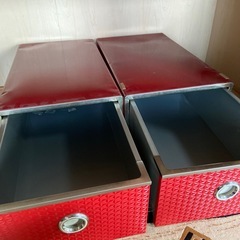 ステンレス製　収納ボックス　2個の画像