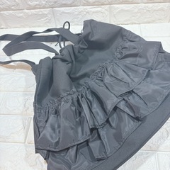 人気　フリル　トート　バッグ　ブラック　オールシーズン　韓国　黒　15の画像