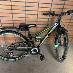 26インチ ジュニア マウンテンバイク 6段変速付き オフロード