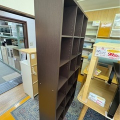 【リサイクルサービス八光】幅89㎝　ダークブラウン　6段大型本棚の画像