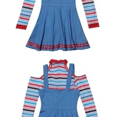 【新品】チャイルドプレイ チャッキー 大人用 コスプレ 衣装 レディース ハロウィンの画像