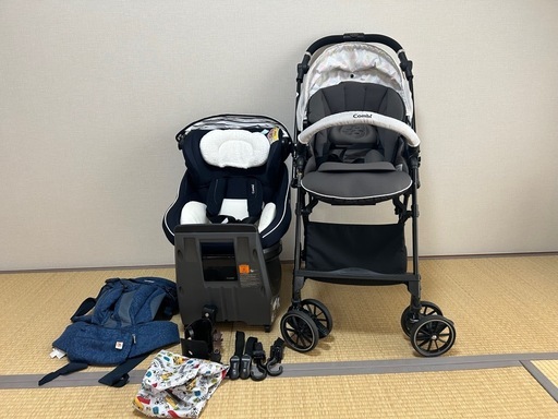 【値下げしました】3点セットおまけ付き【コンビ】ベビーカー、チャイルドシート、【エルゴ】抱っこ紐