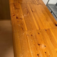 無垢材　木製ドレッサー　デスク　パイン材の画像