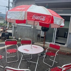【ホリダソウコ】コカコーラ　ビーチパラソル　キャンプの画像