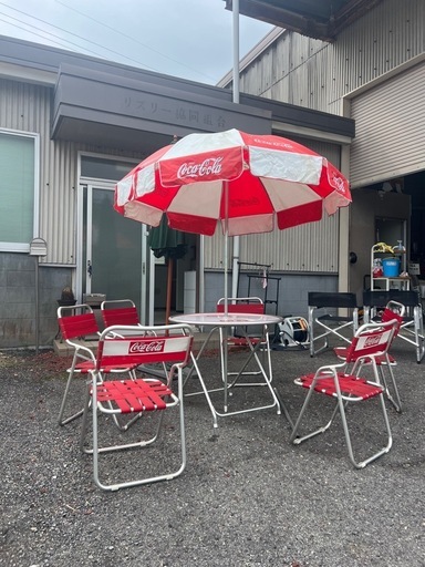 【ホリダソウコ】コカコーラ　ビーチパラソル　キャンプ