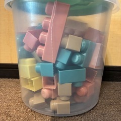 LEGOお片付けスツール(赤・青) 豆イス ブロック の画像