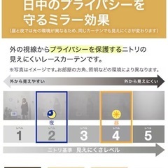 ◼︎ ニトリ　花粉とほこりキャッチ レースカーテンの画像