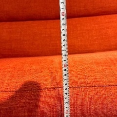 2.5人掛けソファ　オレンジの画像