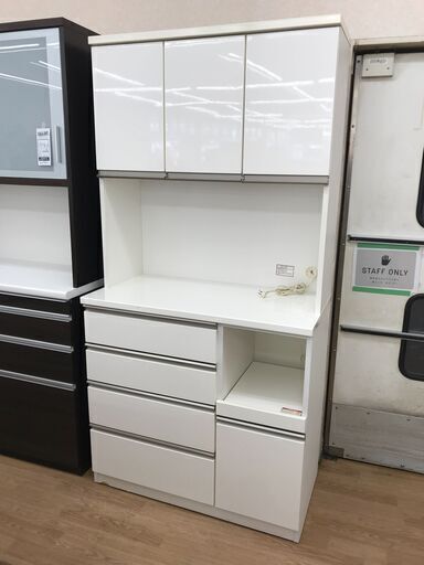 ★リユースのサカイ春日部店★KJ11638 ニトリ 食器棚 ホワイト H200×W99×D51 クリーニング済み