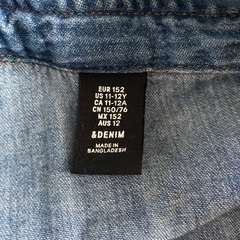 H&M デニムシャツ　150前後　ユニセックスの画像