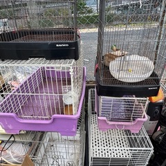 種類豊富 ペット用品 ペット ケージ ゲージ 飼育ケース 飼育ケージ 種類豊富 鳥用 小動物 うさぎ フェレット チンチラ モルモット カラフル インコ オウムの画像