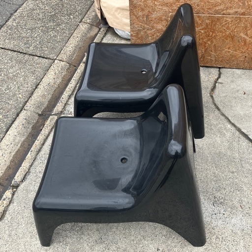 【✨廃盤】OLD　IKEA PS ヴァーゴ　VAGO 屋外用プラスチックチェア オールドイケア　黒　ブラック　椅子　イス　レア　オシャ