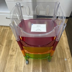 スタッキング バスケット マルチワゴン guzzini 4段 カーサ クリア マルチカラー イタリア製 家具 のご紹介です！の画像